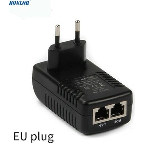 DC12V 1A POE (Power Over Ethernet) Injector 12W Wall Plug POE Switch for CCTV POE IP Cam Power Adapter EU/US/AU/UK plug Optional