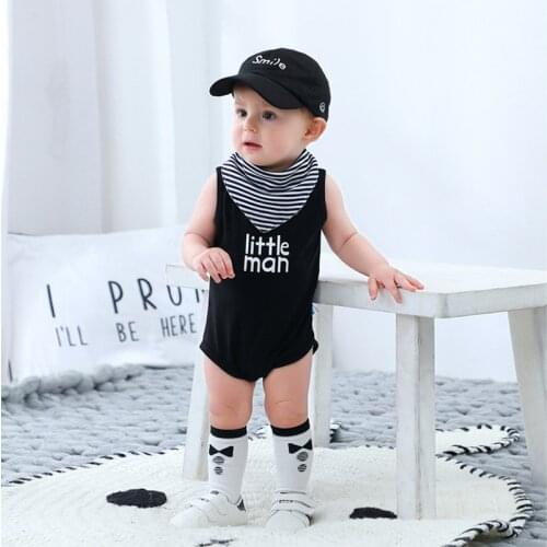 Baby Boy Clothes 0-24M Summer Newborn Sleeveless Kids Jumpsuit Infant Onesie Costume toddler boys outfits baby bodysuit korean