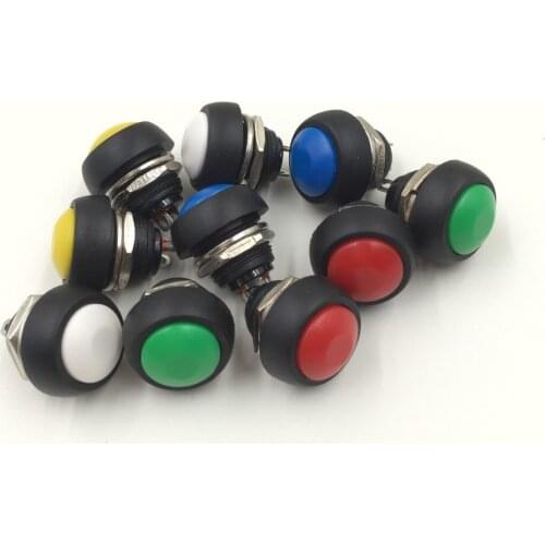 Small round button switch push button switch Momentary OFF (ON) Push Button Horn Switch