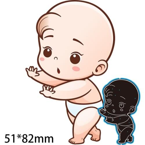 51*82mm Cute Little Baby New Metal Cutting Dies Scrapbook Decoration Template Embossing DIY Paper Card Craft