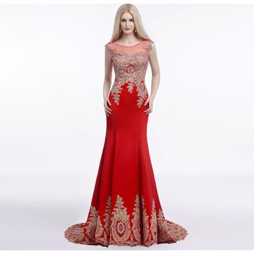 New Perfect Spring Summer Red Long Evening Dress Elegant Womens Evening Dresses Plus Size