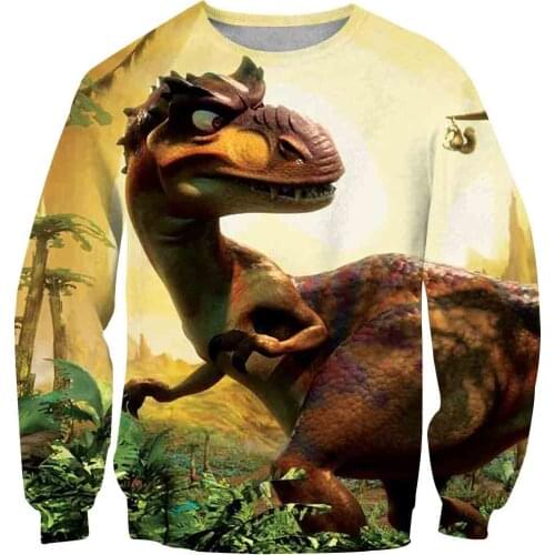 Autumn Baby Girls Boys Sweatshirt Coat Kids 3D Dinosaur Pullovers Tops Baby Boys Girls Cartoon Long Sleeve High Quality Coat