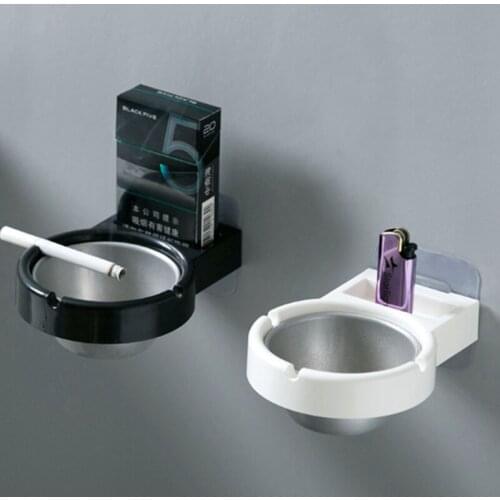 Hanging Cigarette Storage Rack Bathroom Wall Stainless Steel Ashtray Toilet Storage Cup Cigarette Tool Box
