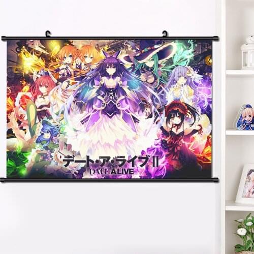 HOT Cute Anime DATE A LIVE Tokisaki Kurumi Girls Persona Wall Scroll Painting Poster Decor Collectible Decorative Art 40*60cm