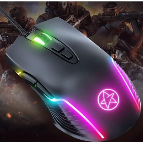 Wired RGB Gaming Mouse Optical Gamer Mice Adjustable DPI With Backlight For Laptop Computer PC Professional Game