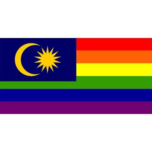 Jisper 90*150cm Malaysia LGBT Rainbow Flag