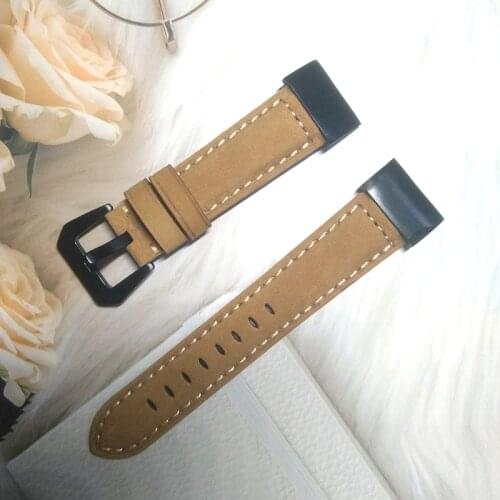 Quick Fit Leather Watchband 26mm for Garmin Fenix 6X /6X Pro/5X / 5X Plus / 3 /3 HR / Descent MK1/ Quatix 3 Watch Band Strap