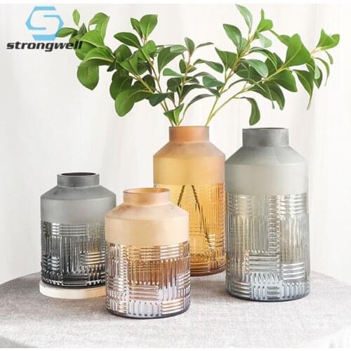Strongwell Home Decoration Flower Arrangement Glass Vases Desktop Decoration Crafts Living Room Display Hydroponics Aerware