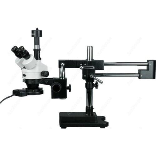 Trinocular Boom Stand Microscope--AmScope Supplies 3.5X-90X Trinocular Boom Stand Zoom Stereo Microscope with 3MP Digital Camera