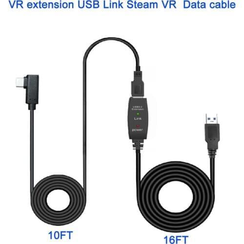 USB Headset Cable for Oculus Quest Link Steam VR Glasses Accessories 8M/26FT Type A to C USB Data Cable Extension Line