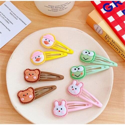 10Pcs/Set Cartoons BB Clip Japanese Ins Animal Hairpin Simple And Cute Hair Accessories Hot Sale
