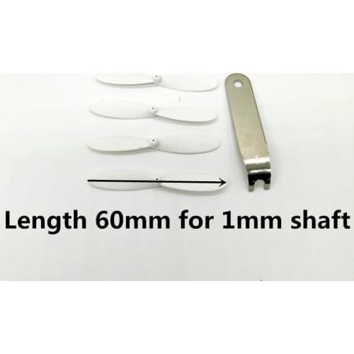 1/5/10/20/50sets 60mm 6cm Props Propellers Blade 1.0mm Shaft white black R/C Toys Drone Quadcopter Rc Spare Parts Accessories