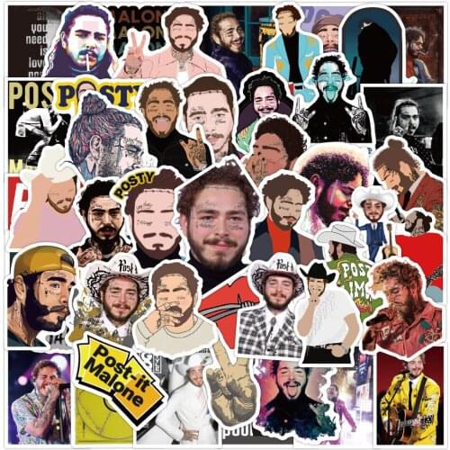 10/50PCS Singer Post Malone Styles Graffiti Stickers Skateboard Fridge Guitar Laptop DIY Waterproof Cool Sticker Decals
