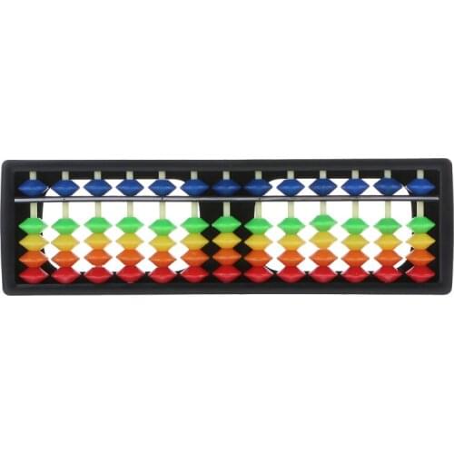 13 Column Portable Plastic Abacus Arithmetic Soroban Calculating Tool With Colorful Beads Childrens Educational Toys wholesales