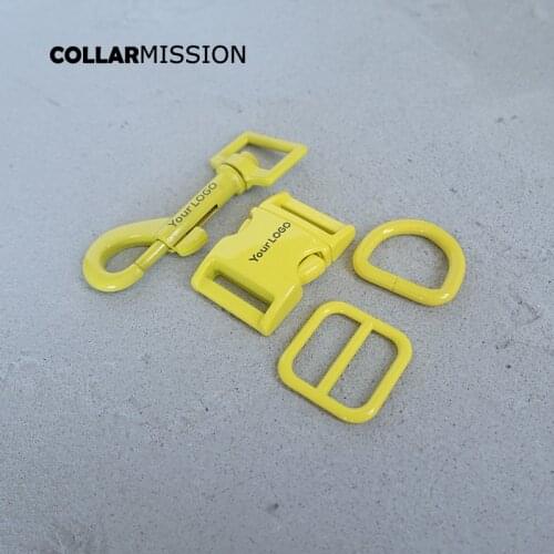 20pcs/lot(metal buckle+adjust buckle+D ring+metal dog clasp)20mm and 25mm, We provide engraving service customize LOGO 7 colours