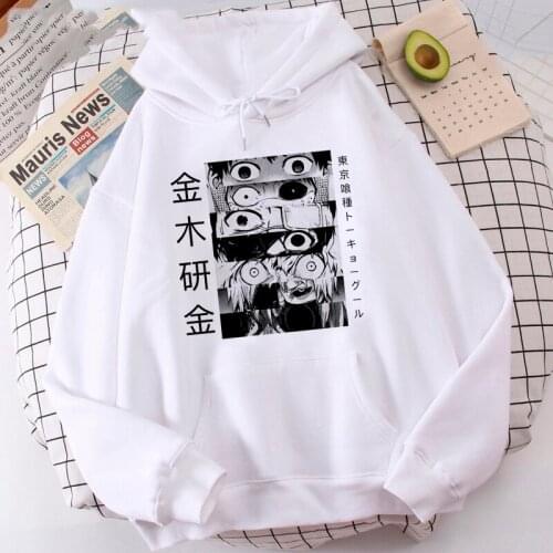2021 Tokyo Ghoul Japanese Anime Hoodie Sweatshirt Men Women Kaneki Ken Eye Streetwear Harajuku Winter Hip Hop Unisex Hoody