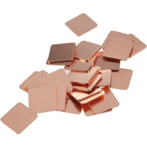 30Pcs 15mmx15mm Heatsink Copper Shim Thermal Pads for Laptop GPU CPU VGA QJY99