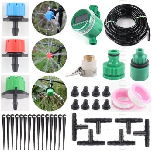 5~50m Potted Flower Plants Automatic Irrigation System Micro Drip Irrigation Kits Garden Watering Kits Adjustable Sprinkler Kit