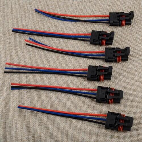 6pcs/Set Front Pulse Power Plug Connector Pigtail Motorcycle Accessories Fit for Polaris Ranger Crew XP1000 EPS RS1 2018