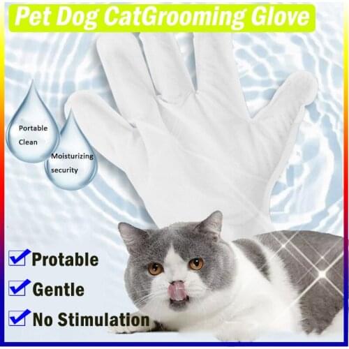 6PC Grooming Glove for Dog Cat Bath Spa Glove Protable Safe Massage Pet Hair Deodorize Hair Remove Brush