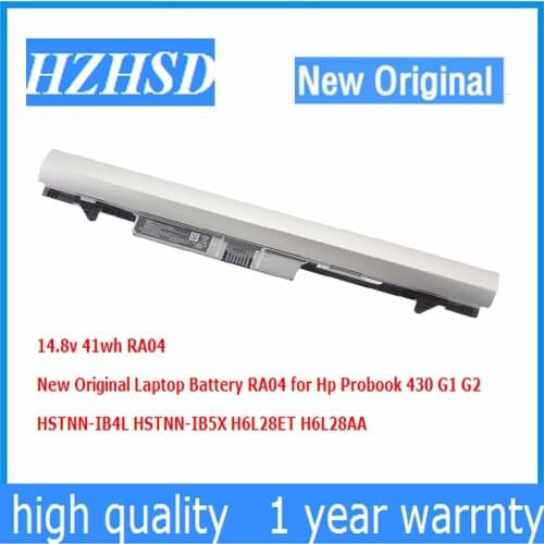 14.8v 41wh RA04 New Original Laptop Battery RA04 for Hp Probook 430 G1 G2 HSTNN-IB4L HSTNN-IB5X H6L28ET H6L28AA