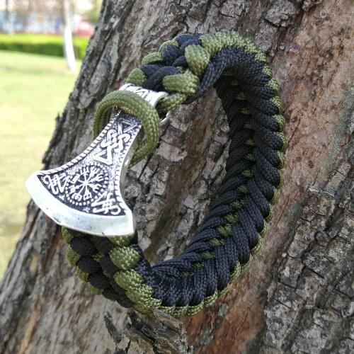 Survival Paracord Bracelet Mjolnir Thors hammer Viking Bracelet Scandinavian Nordic Norse Mjolnir Viking Jewelry 550 Cor