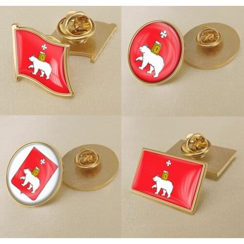 Coat of arms of Perm Flag Lapel Pins/Broochs/Badges