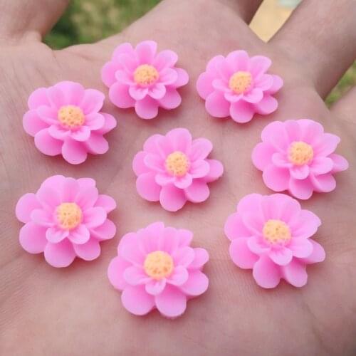 10pcs 17mm 3D Flower rhinestones Flat Back Beads Stones For Jewelry Clothing Craft DIY Decoration stick button -Z021