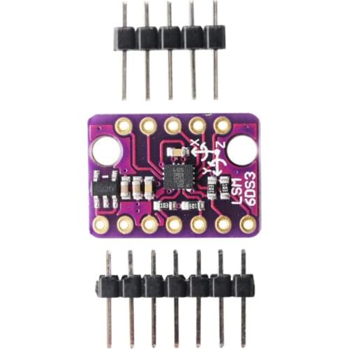 GY-LSM6DS3 LSM6DS3 Accelerometer Gyro Embedded Digital Temperature Sensor Module SPI IIC I2C Interface Module 8kb FIFO Buffer 5V