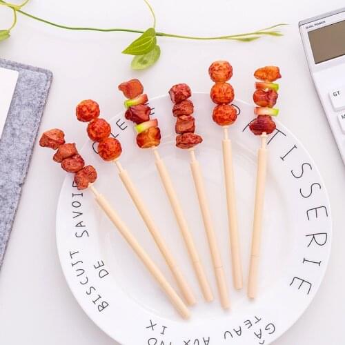 Kebab Shape Creative Ball Point Pen 0.7mm Meat Skewers Signature Pen Primary School Supplies Cute Stationery 1 Pcs