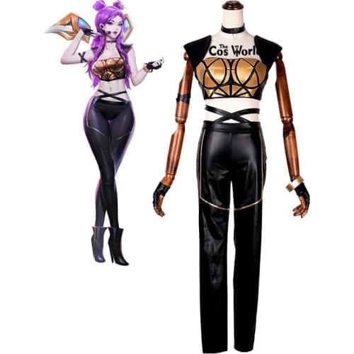 LOL KDA Girl Group Daughter of the Void Kaisa Tube Tops Pants Uniform Outfit Games Cosplay Costumes