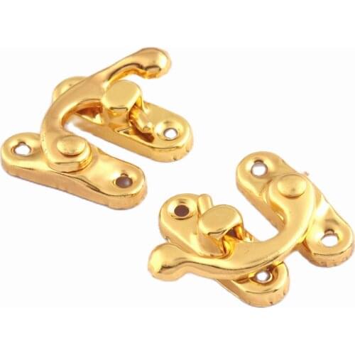 Metal Catch Curved Buckle Horn G lock for box Lock Clasp Hook padlock Hasp Hook Horns Locked Jewelry Box Buckle