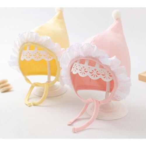 Lovely Lace Baby Girls Hat Pompom Soft Lacing Infant Toddler Cap Beanies Newborn Photography Props
