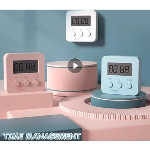 3 Colors Timer Alarm Multifunction LCD Digital Small Clock 24 Hour Timer ABS+LCD Countdown Reminder Kitchen Electronic Alarm Clo