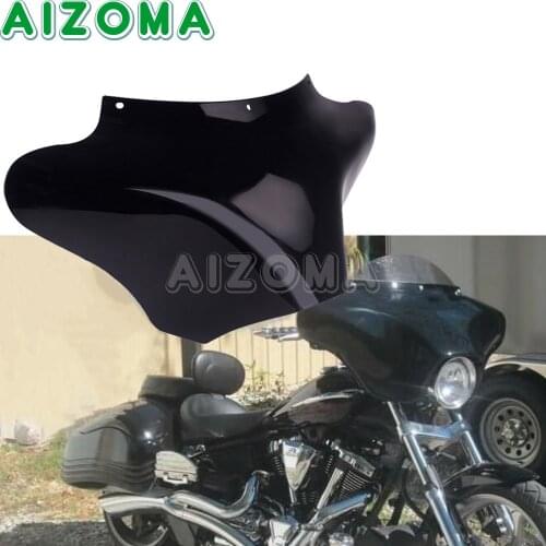 Motorcycle Black Front Batwing Outer Fairing Headlight Cowl for Harley Softail Honda VTX Shadow Yamaha V-Star Kawasaki Vulcan
