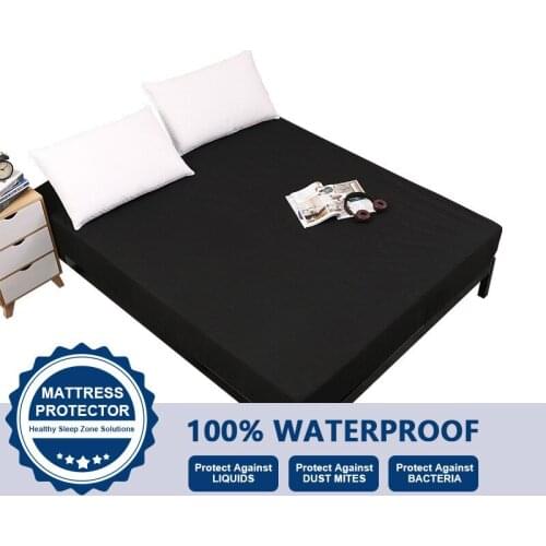 180x200x30cm Premium Waterproof Mattress Protector Against Dust Mites and Bacteria Fitted Sheet Mattress Cover 13 Colors
