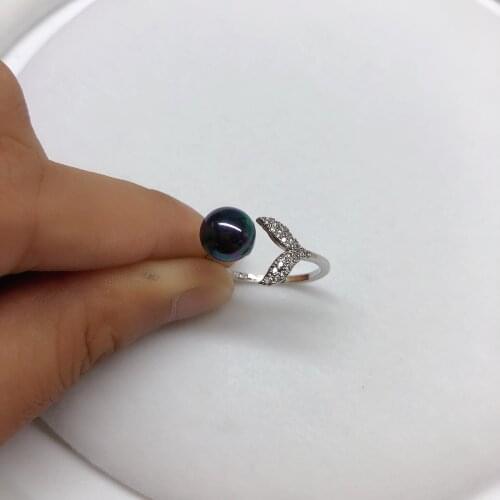 DIY Mermaid Tail Ring Mountings Base Findings Women Accessories Jewelry Settings Parts for Girls Pearls Beads Stones Agate