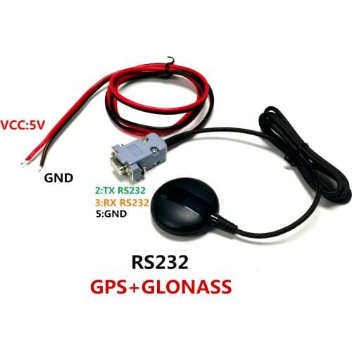 9600bps,NMEA-0183 ,5.0V RS-232 Level DB9 female connector RS232 GPS GLONASS receiver,protocol RS232,4M FLASH TOPGNSS