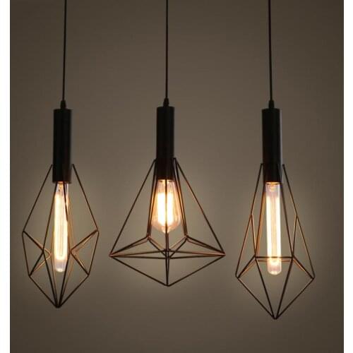 Retro LOFT industrial Iron Pendant light For Living Room Three head classic hanging lamp For cafe restaurant bar Decor light