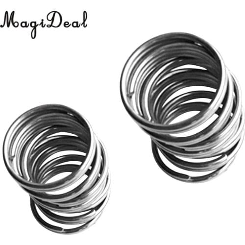 10 Pieces 30mm/22mm Scuba Diving Stainless Steel Split Ring for Gear Attachment 22mm for Water Sports Swimming Diving Accessory