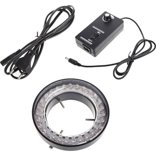 60 LED Adjustable Ring Light illuminator Lamp For STEREO ZOOM Microscope