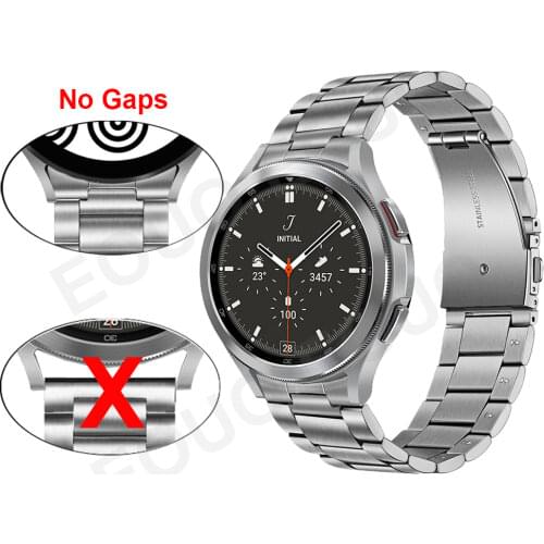 No Gaps Stainless Steel Strap For Samsung Galaxy Watch 4 Classic 46mm 42mm Band Watch4 44mm 40mm Curved end Metal Bands Bracelet