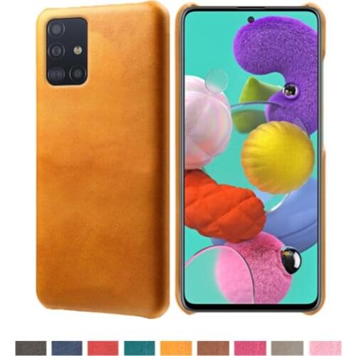 Luxury Vegan PU Leather Cover On The For Samsung Galaxy A51 4G Funda Wearable Slim Coque For Samsung A 51 5G 6.5" Phone Case