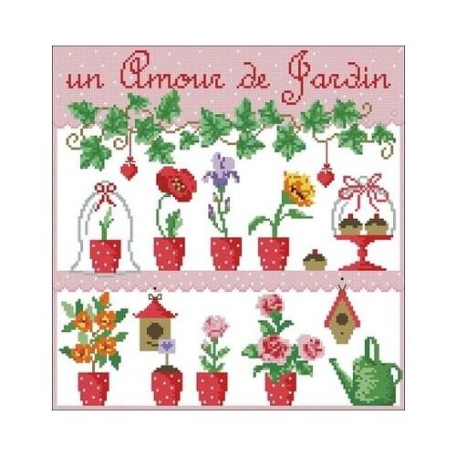 Lafite Lady Series-Garden Potted Plants Needlework,For Embroidery, Arts Cross stitch kits Set Cross-Stitching Home Decor