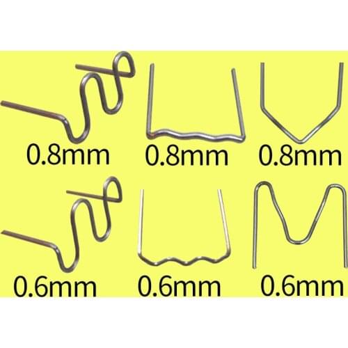 500pcs 0.8mm/0.6mm Thermal Staples Stainless Steel Bracket Wave Corner for Plastic Repair Kit Hot Stapler