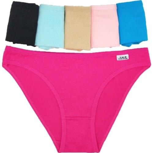6 Pieces/Lot Panties for Woman Underwear Ladies Panty Briefs Female Comfortable Soft Lingerie Underpants Thongs Cotton Intimates