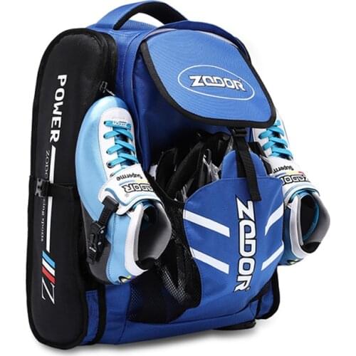 Adults speed skates backpack with red blue skating bag S L 4X100mm 4X110mm inline speed patines container carrier back pack