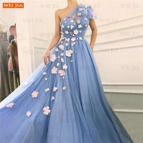 WEIJIA Womens One Shoulder Evening Dresses