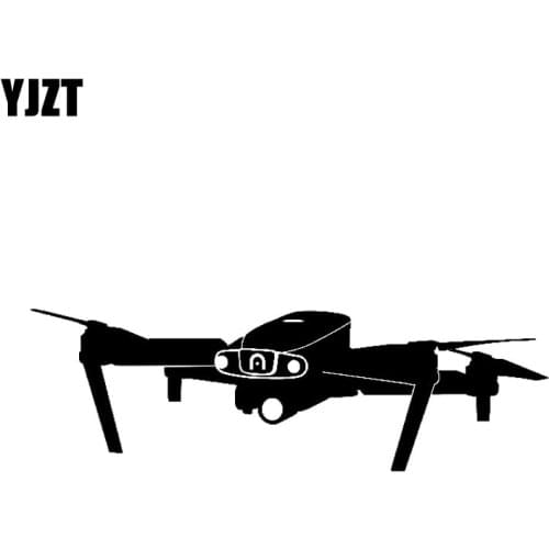 YJZT 15CM*4.8CM UAV Drone Car Sticker Personality Vinyl Decal Black/Silver C3-0179
