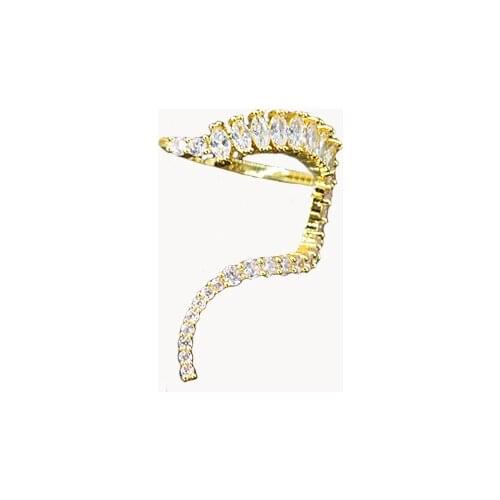 Gold Color Geometric Curved Rings for Women Alloy Creative Finger Rings Wedding Band Ring Womens Jewelry Gift